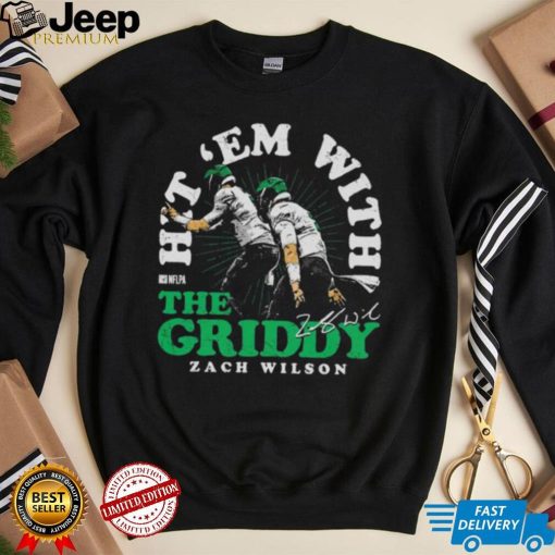 Zach Wilson New York Jets Hit ‘Em With The Griddy Signature Shirt