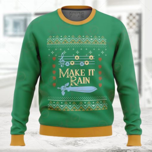 Zelda Make it Rain Ugly Christmas Sweater