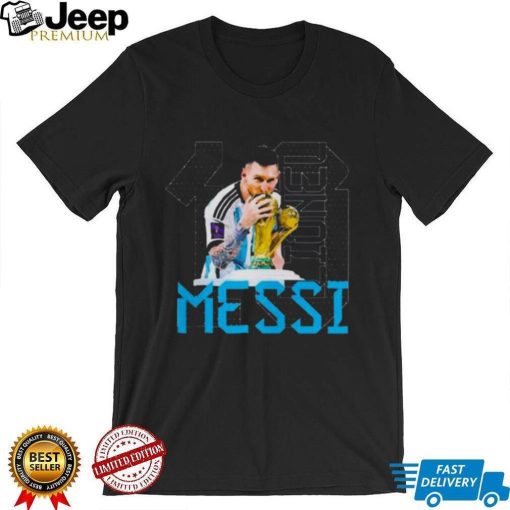 Lionel Messi Argentina Champion World Cup shirt