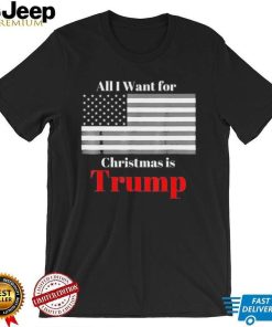 All I Want For Christmas Is Trump American Flag T Shirt