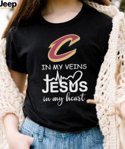cleveland cavaliers in my veins jesus in my heart shirt Shirt