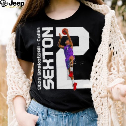 collin Sexton Utah Jazz basketball vertical number 2 shirt