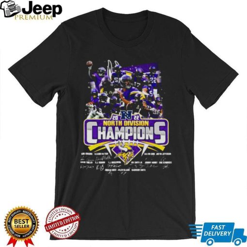 Minnesota Vikings 2022 North Division Champions Signatures Shirt