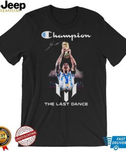 Lionel Messi World Cup 2022 Champions the last Dance signature shirt