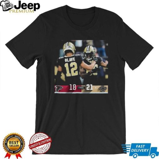 New Orleans Saints 21 18 Falcons NFL 2022 Final score shirt