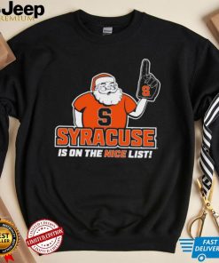 Santa Claus Syracuse Orange Is On The Nice List Shirt
