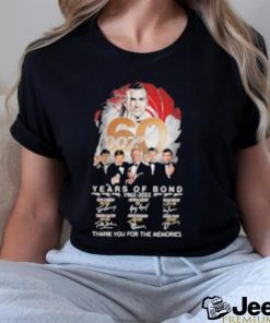 007 60 years of Bond 1962 2022 thank you for the memories signatures shirt