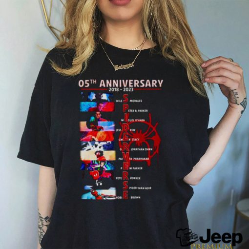 05th Anniversary 2018 – 2023 Spider Verse T Shirt