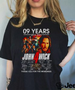 09 years of john wick 2014 2023 thank you for the memories signatures shirt