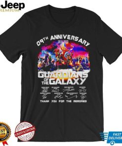 09th Anniversary 2014 2023 Guardians of the Galaxy signature thank you for the memories movie shirt