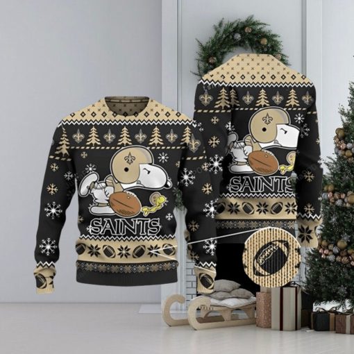 Cute Saints Snoopy Ugly Christmas Sweater 3D Printed Men And Women Holiday Gift