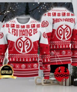 1 FSV Mainz 05 Ugly Christmas Sweater Logo Custom Name Gift Fans