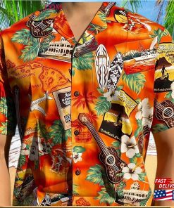 100% Cotton Kona Music Hawaiian Aloha Shirt Made In Hawaii Small