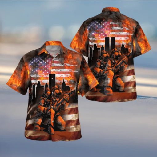 11TH OF SEPTEMBER FIREFIGHTERS HAWAIIAN SHIRT