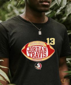 13 Florida State Jordan Travis Seminoles logo T shirt