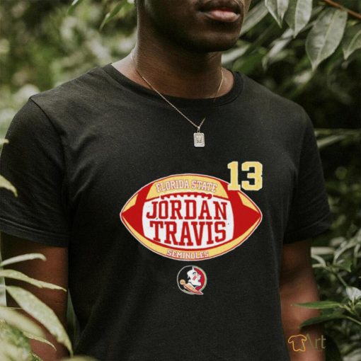 13 Florida State Jordan Travis Seminoles logo T shirt