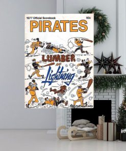 1977 Official Scorebook Pittsburgh Pirates Lumber And Lightning Decoration Poster Canvas