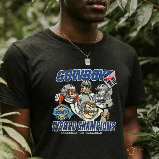 1994 NFL Dallas Cowboys Looney Tunes cartoon back 2 back football shirt