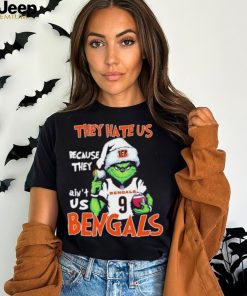 Joe Burrow Grinch They Hate Us Because They Ain’t Us Cincinnati Bengals Christmas Tshirt