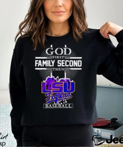 god first family second the LSU Tigers baseball shirt