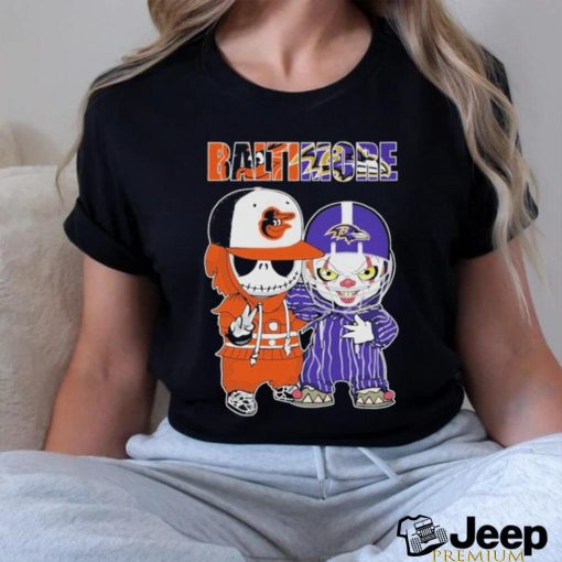 Official jack Skellington Baltimore Orioles And Pennywise Baltimore Ravens Baltimore City Shirt