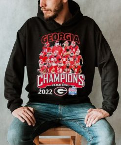 2022 Georgia Bulldogs Champions Peach Bowl football shirt