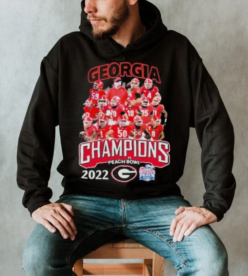 2022 Georgia Bulldogs Champions Peach Bowl football shirt