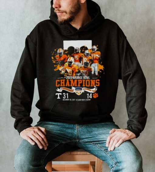 2022 Orange Bowl Champions Tennessee vs Clemson Tiger 31 14 shirt