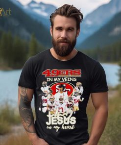 2023 49ers In My Veins Jesus In My Heart Shirt