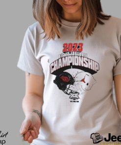 2023 Big 12 Football Championship Oklahoma State Cowboys Vs Texas Longhorns Helmet Head To Head Unisex T Shirt