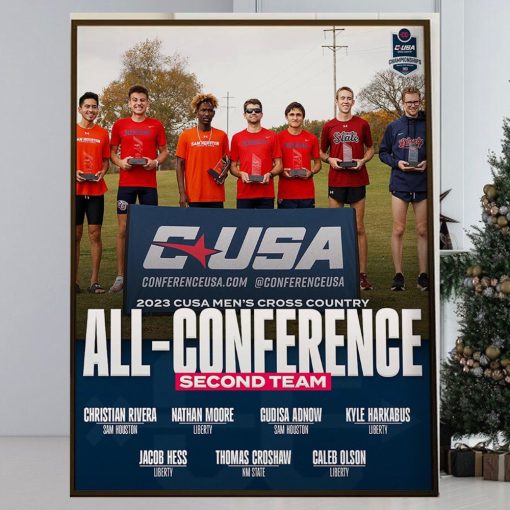 2023 CUSA Mens Cross Country All Conference Second Team Home Decor Poster Canvas