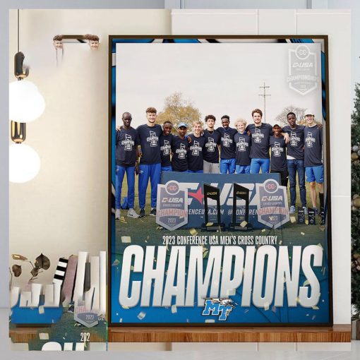 2023 CUSA Mens Cross Country Champions Are Middle Tennessee XC Track And Field Home Decor Poster Canvas