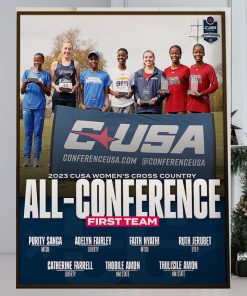 2023 CUSA Womens Cross Country All Conference First Team Home Decor Poster Canvas