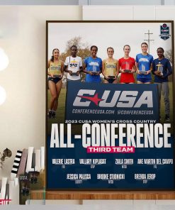 2023 CUSA Womens Cross Country All Conference Third Team Home Decor Poster Canvas