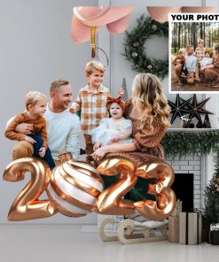 2023 Christmas Photo Ornament Personalized Photo Mica Ornament Christmas Gift For Family Members