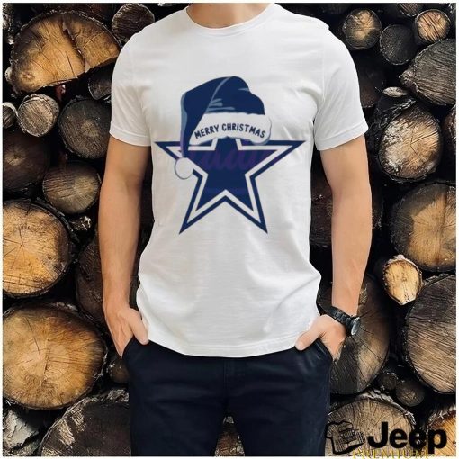 2023 Dallas Cowboys Merry Christmas Santa Hat Logo T shirt