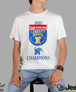 2023 Football AutoZone Liberty Bowl Champions Memphis Tigers Logo Shirt