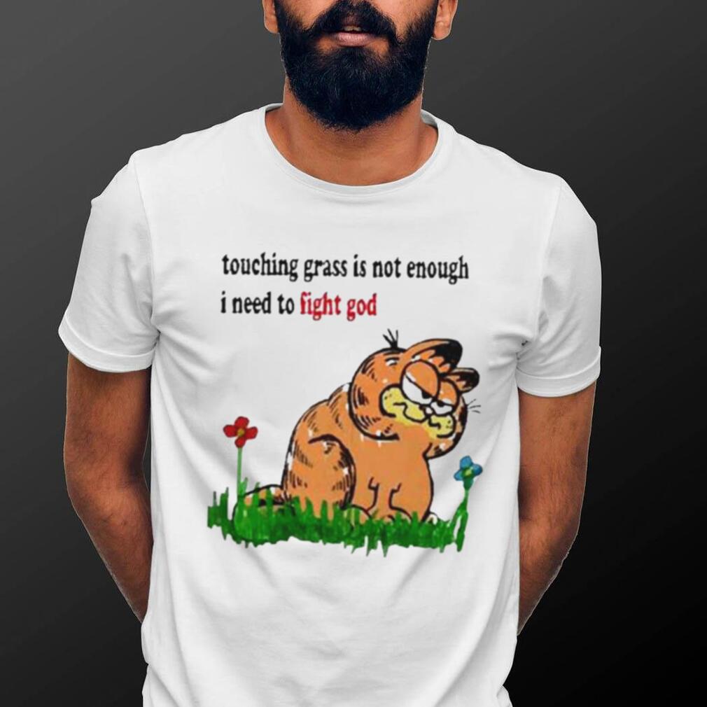 Touching grass is not enough, I need to fight god. | Sticker