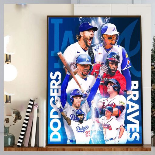 2023 MLB Kickoff For Los Angeles Dodgers Vs Atlanta Braves Home Decor Poster Canvas