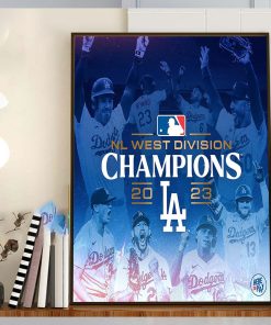 2023 MLB NL West Division Champions Are Los Angeles Dodgers Home Decor Poster Canvas