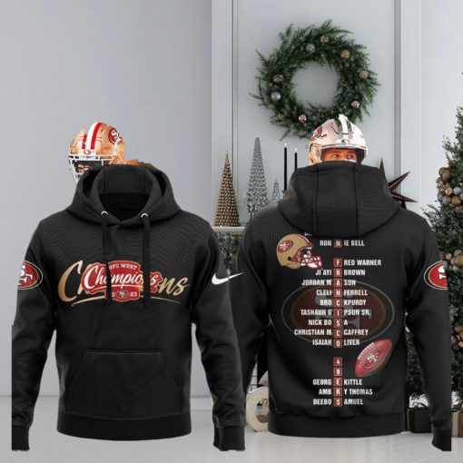 2023 NFC West Champions San Francisco 49ers Hoodie, Longpants, Cap