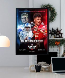 2023 NFL Schedule Kickoff Detroit Lions Vs Kansas City Chiefs Home Decor Poster Canvas