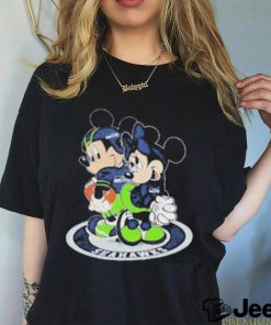 2023 NFL Seattle Seahawks Mickey Mouse And Minnie Mouse Shirt