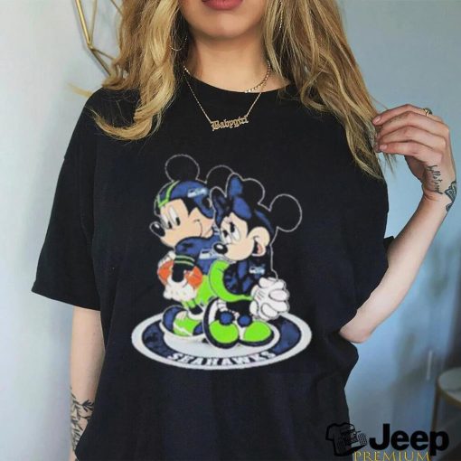 2023 NFL Seattle Seahawks Mickey Mouse And Minnie Mouse Shirt