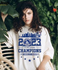 2023 NL West Division Champions 2023 MLB Los Angeles Dodgers skyline shirt