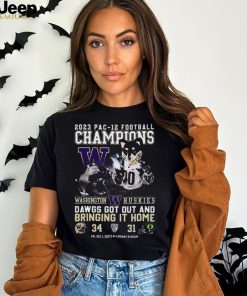 2023 Pac 12 Football Champions Washington Huskies Dawgs Got Out And Bring It Home 34 – 31 Oregon Ducks T Shirt