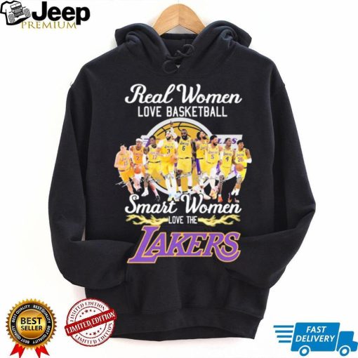 2023 Real Women Love Football Teams Smart Women Love The Lakers Signature Shirt