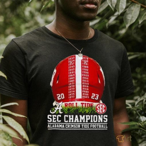 2023 Sec Champions Alabama Crimson Tide Helmet Time Shrit