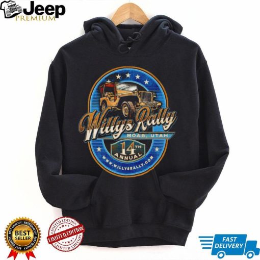 2023 Willys Rally Moab Utah 14th Annual logo shirt