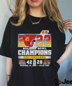 2023 holiday bowl champions usc trojans 42 – 28 louisville cardinals december 27 2023 petco park shirt